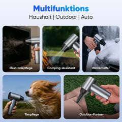 Salcar Elektrisches Staubgebläse X7 – Tragbares 3-Gang Air Duster mit Ultrakurzer Laufzeit für PC, Auto & Outdoor Salcar