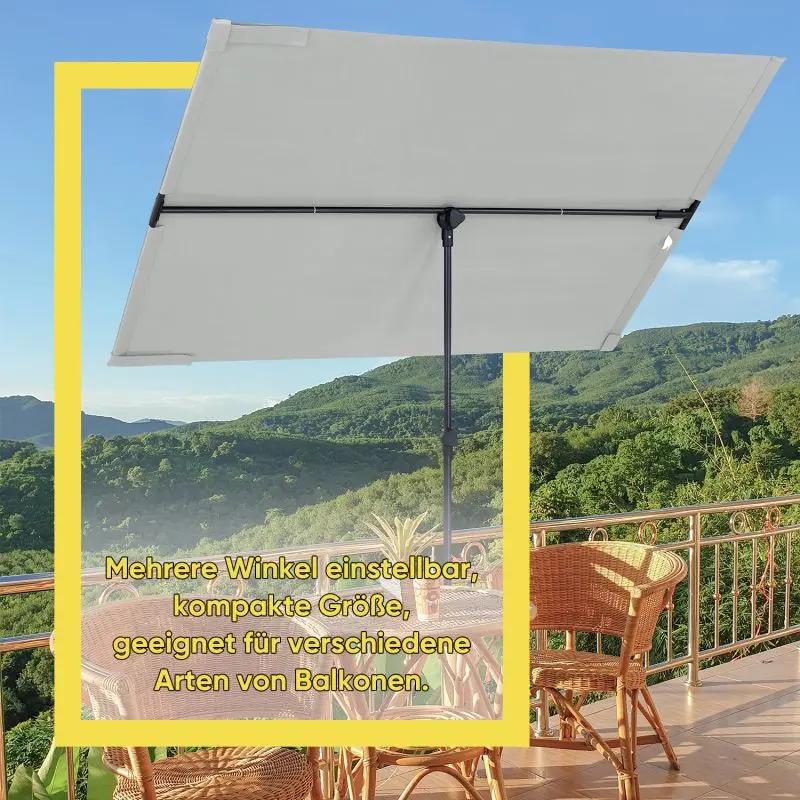 Sekey 180 x 130 cm Balkonschirm Rechteckig, Individuell Verstellbar, Sonnenschutz UV50+ Sekey