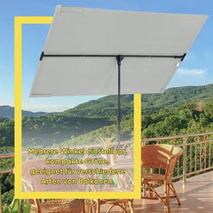 Sekey 180 x 130 cm Balkonschirm Rechteckig, Individuell Verstellbar, Sonnenschutz UV50+ Sekey