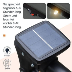 Sekey 300 cm Ampelschirm mit LED Solar Beleuchtung, Sonnenschutz UV50+ Sekey
