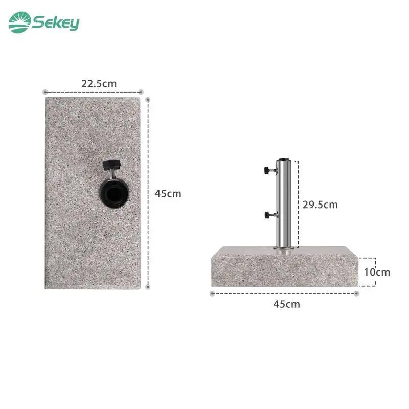 Sekey 25 kg Granit Sonnenschirmständer für Halbrund Sonnenschirm Sekey