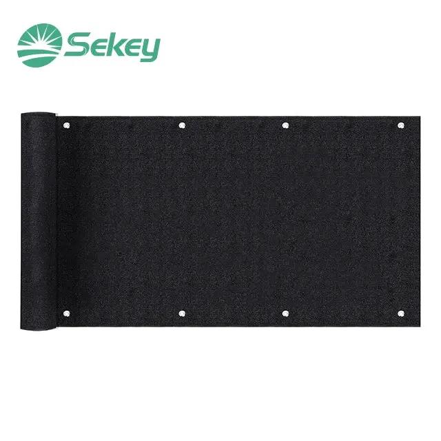 Sekey Balkon Sichtschutz aus 220 g/m² HDPE, Schwarz Sekey