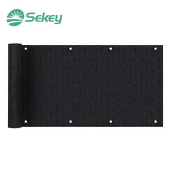 Sekey Balkon Sichtschutz aus 220 g/m² HDPE, Schwarz Sekey
