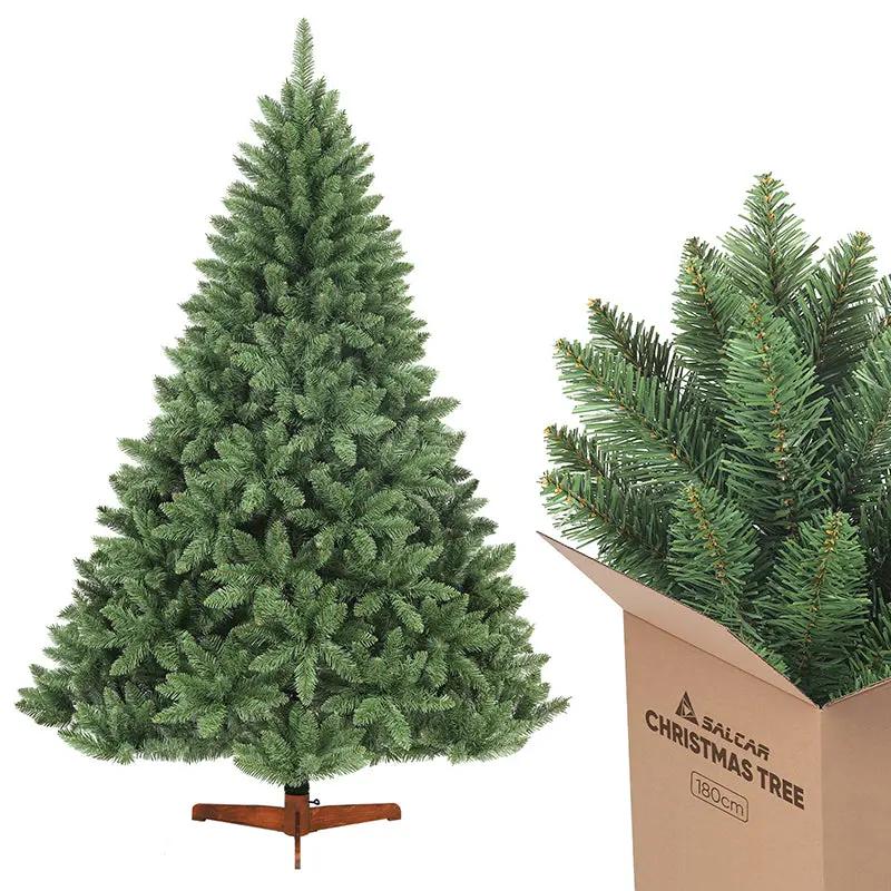 Salcar 120cm/150cm/180cm/210cm Künstlicher Weihnachtsbaum, Korea-Tanne, mit 730/1066  PVC-Nadeln Salcar