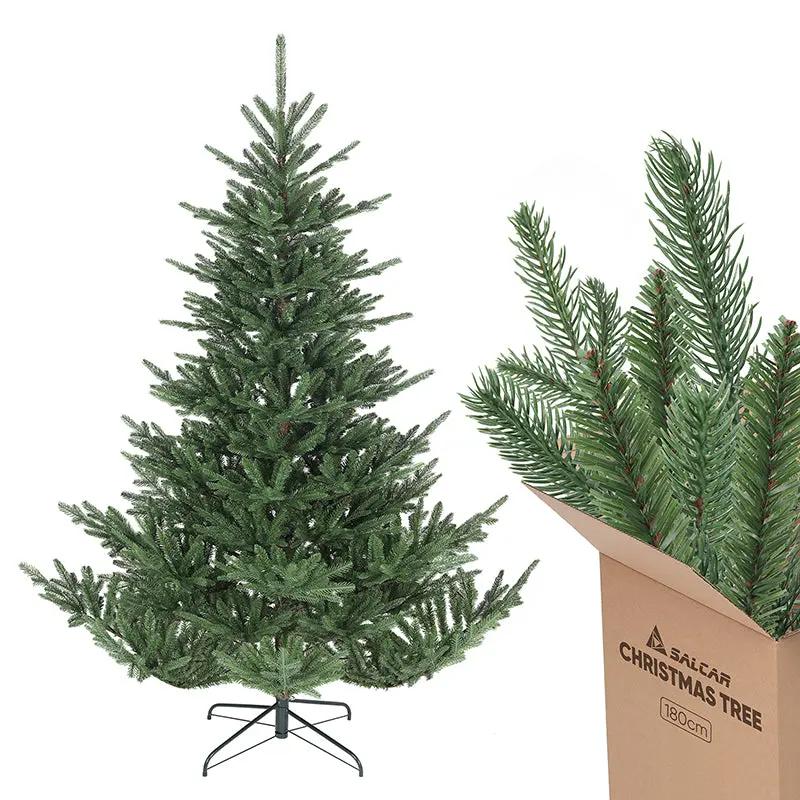 Salcar 180/210cmKünstlicher Weihnachtsbaum, Edeltanne, mit 1204/1609 PE-Zweigen und 398/658 PVC-Zweigen Salcar
