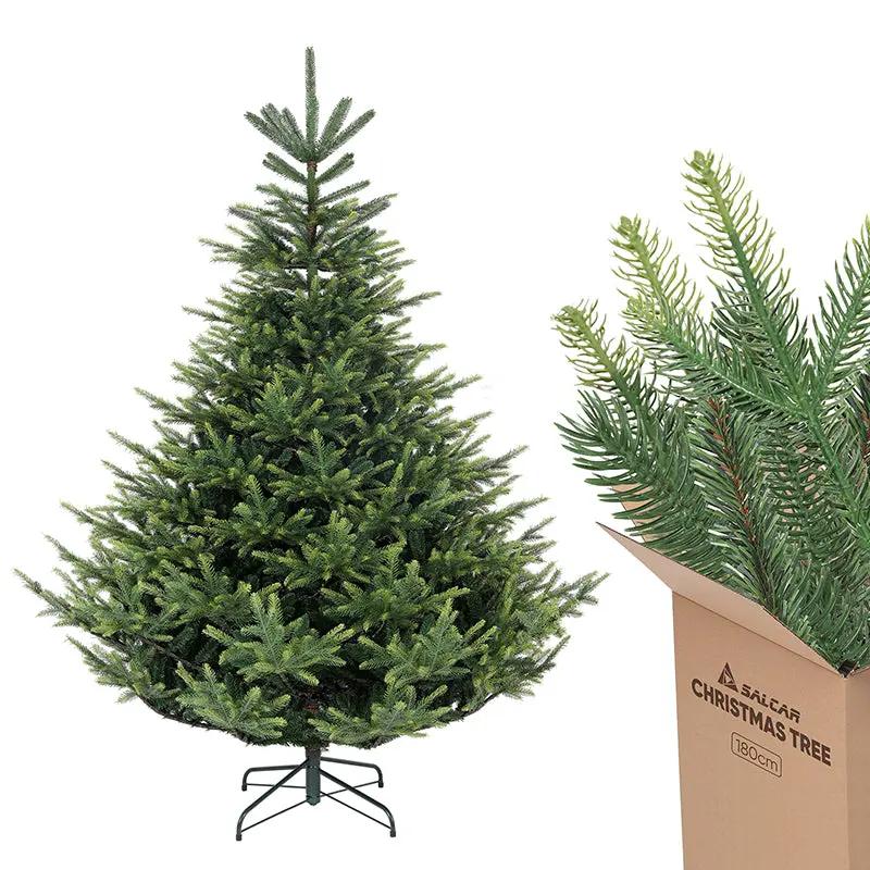 Salcar 180/210cm Künstlicher Weihnachtsbaum, 2525/3557 Zweige, 74 % PE Salcar