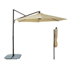 Sekey Ampelschirm 300 cm Aluminium Sonnenschirm mit 360° Drehung, Neigefunktion, UV50+ Schutz Sekey