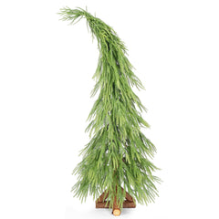Salcar Künstlicher Weihnachtsbaum mit Holzständer – 100 % PE, zartgrün & naturgetreu – 120 cm / 150 cm, pflegeleicht & stabil