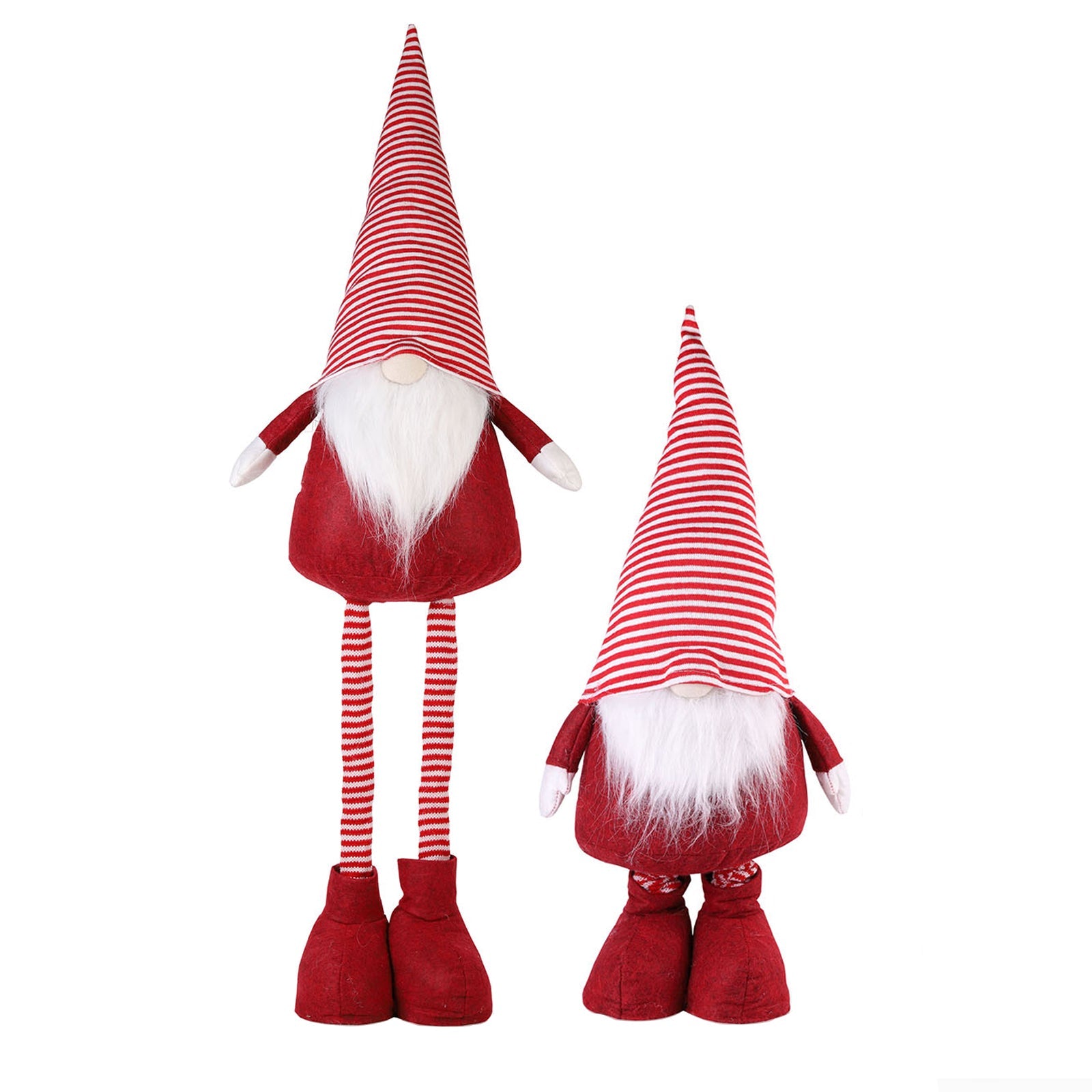 Salcar Weihnachtsdeko Wichtel XL – Großer Deko-Gnom aus Filz, höhenverstellbar von 60–92 cm, Teleskopbeine, perfektes Geschenk zu Weihnachten & Thanksgiving – Rot Salcar