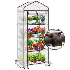 Sekey Mini-Gewächshaus für Tomaten mit 4 Ebenen Kompaktes Foliengewächshaus für Balkon & Garten, Stabil & Platzsparend (160×70×50 cm) Sekey