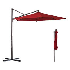 Sekey Ampelschirm 300 cm Aluminium Sonnenschirm mit 360° Drehung, Neigefunktion, UV50+ Schutz Sekey