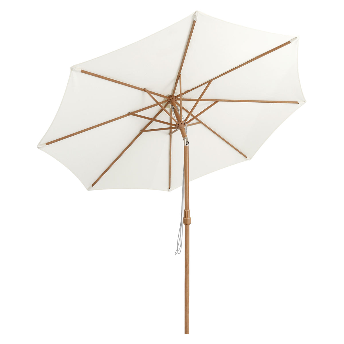 Sekey Sonnenschirm Ø300 cm in Holzoptik – mit Auto-Kippfunktion, 180g/m² Polyester UV50+, Eisenmast 48 mm & 8 Stahlstreben, großer Gartenschirm für Balkon, Terrasse & Garten