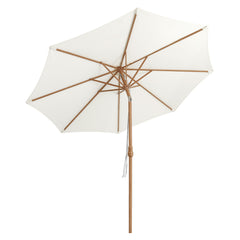 Sekey Sonnenschirm Ø300 cm in Holzoptik – mit Auto-Kippfunktion, 180g/m² Polyester UV50+, Eisenmast 48 mm & 8 Stahlstreben, großer Gartenschirm für Balkon, Terrasse & Garten