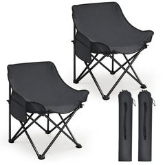 Sunula Campingstuhl Faltbar Ultraleicht, 1/2 Stück, Tragbar mit Tragetasche und Seitentaschen, 100 kg Belastbar, Rutschfeste Füße, Mondstuhl Design, Für Camping, Angeln, Picknick, Garten, Strand, 600D Oxford-Stoff