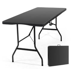 Sekey Klapptisch 152x70x74 cm – Robuster Buffettisch aus Kunststoff, tragbar mit Griff, wetterfest & faltbar – Campingtisch, Partytisch, Gartentisch für 4 Personen Sekey