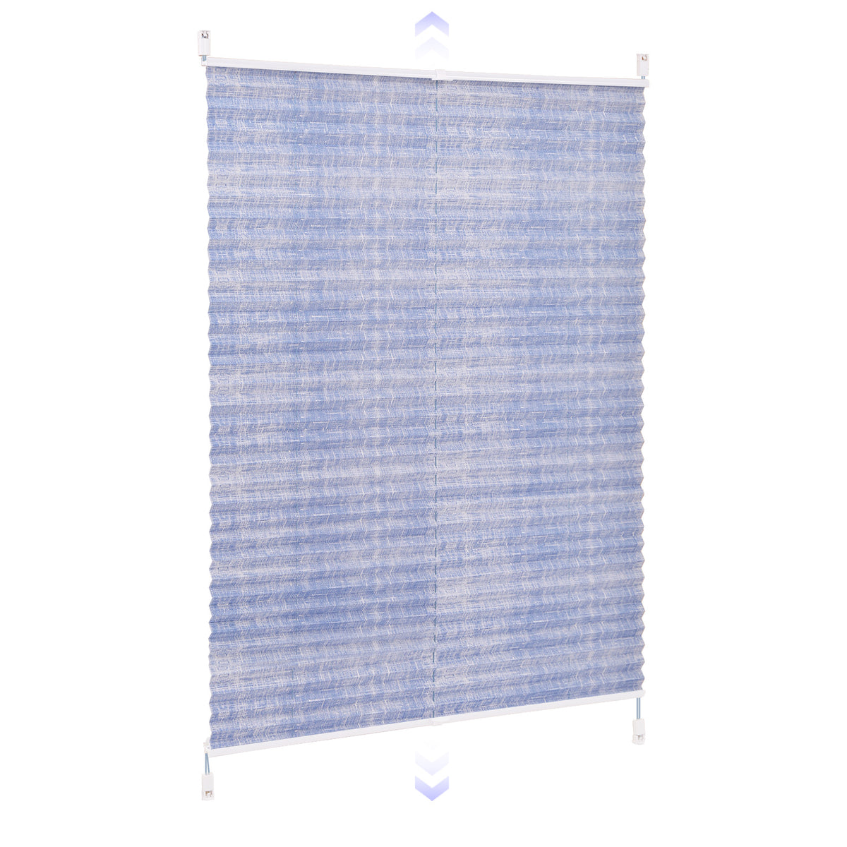 Sekey Plissee ohne Bohren Lichtschutz Rollo Klemmfix aus Vliesstoff für Fenster & Türen, Blau
