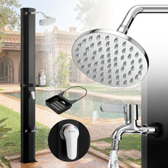 Sekey Gartendusche, Solardusche 40L / 60L Gartendusche mit Regenduschkopf & Fußdusche – bis 60°C, ohne Strom für Garten, Pool & Camping