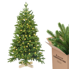 Salcar 180/210cmArtificial Christmas tree, noble fir, with 450/650 LEDs and 1150/1486 PE branches and 472/728 PVC branches 