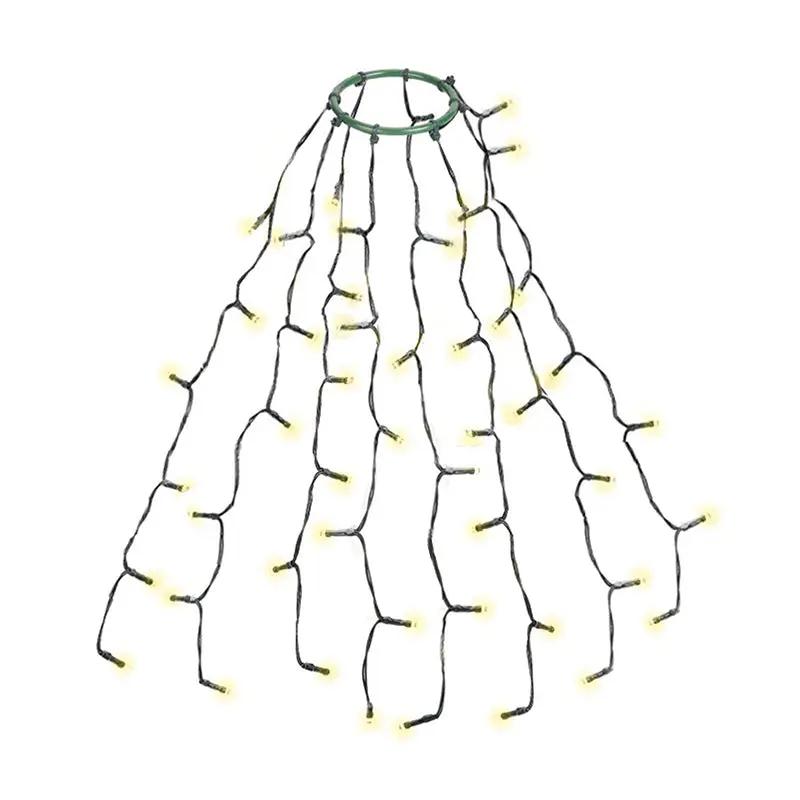 Salcar 0.6 m LED Lichterkette für Weihnachtsbaum, mit 8 Strängen, 48 LEDs Sekey