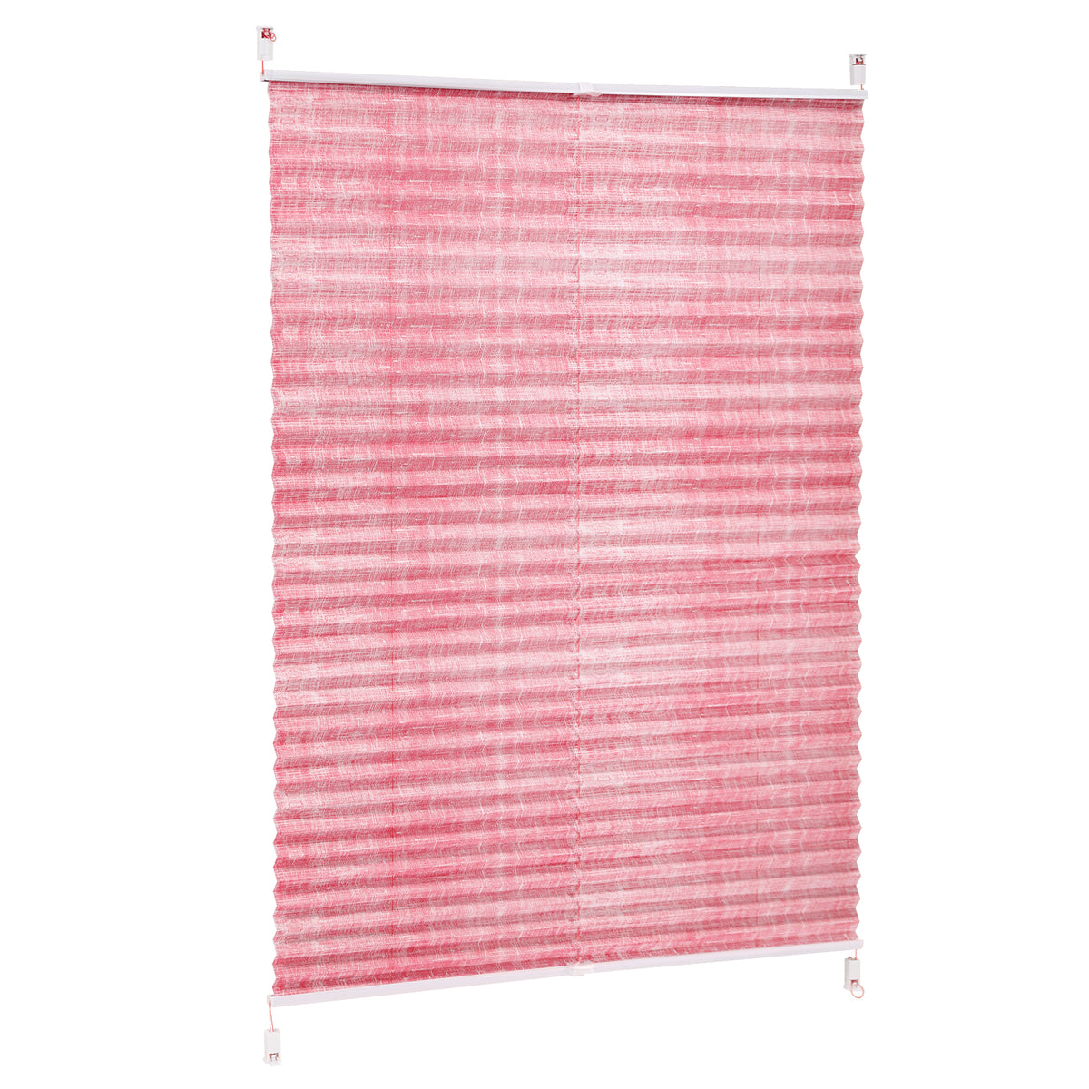 Sekey Plissee ohne Bohren Lichtschutz Rollo Klemmfix aus Vliesstoff für Fenster & Türen, Rosa