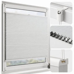 Salcar Wabenplissee Weiß ohne Bohren – Verdunkelungsplissee Thermo Doppelplissee Klemmfix für Fenster & Türen, Up & Down Plissee mit Hitze- und Schallschutz