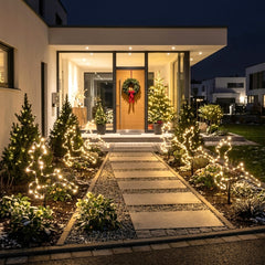Salcar LED Rentier Garten Deko 30 cm – 3er Set Weihnachtsleuchten mit 8 Lichtmodi