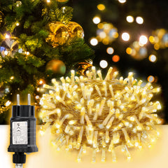 Salcar LED Lichterkette mit 5m/10m/15m/20m Länge – 50–300 LEDs, Fernbedienung, 8 Modi, Timer & IP44 Wasserdicht, für Weihnachtsdeko, Party, Hochzeit, Garten – Warmweiß Salcar