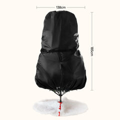 Salcar Weihnachtsbaum Aufbewahrung 138 × 185 cm – Weihnachtsbaumtasche für Bäume bis 2,4 m, mit Schnallen, Kordelzug & Kartenschlitz, Wasserdicht & Reißfest