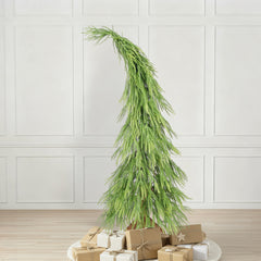 Salcar Künstlicher Weihnachtsbaum mit Holzständer – 100 % PE, zartgrün & naturgetreu – 120 cm / 150 cm, pflegeleicht & stabil