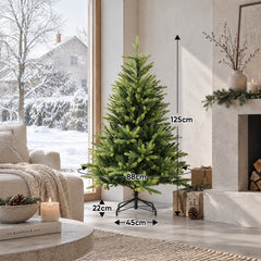 Salcar Künstlicher Weihnachtsbaum Fichte aus PE & PVC mit hellgrünen Zweigspitzen – 120 bis 210 cm