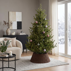 Salcar Weihnachtsbaumkorb aus Papierkordel – Braun, 40/60 cm oder 50/68 cm