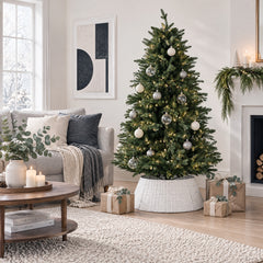 Salcar Weihnachtsbaumkorb aus Papierkordel – Weiß, 40/60 cm oder 50/68 cm