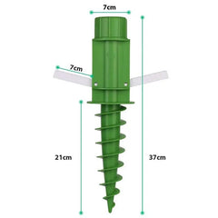 Sekey 22 mm - 32 mm Bodenhülse für Sonnenschirm, mit klappbaren Griffen und Aufhängehaken Sekey