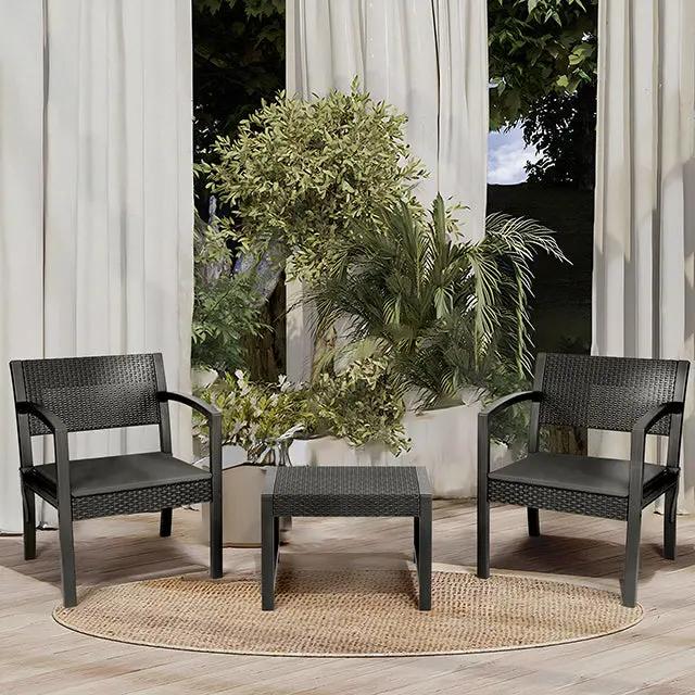 Sekey 3-teilig Gartenmöbel Set, 2 Gartenstühle und Gartentisch Sekey
