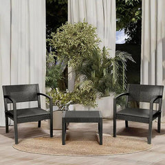 Sekey 3-teilig Gartenmöbel Set, 2 Gartenstühle und Gartentisch Sekey