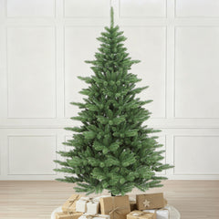 Salcar Künstlicher Weihnachtsbaum aus 100% PVC – Naturgetreuer Tannenbaum mit dichtem Nadelkleid, stabilem Standfuß & Handschuhen – Wiederverwendbar, Sicher & Umweltfreundlich