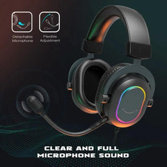 Fifine USB Gaming Headset mit Mikrofon, 3 EQ-Modi und 50mm Treiber Sekey