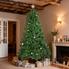 Salcar Künstlicher Weihnachtsbaum aus 100 % PE – Realistische Tannenzweige, dichter Look & stabiler Metallständer – 150 / 180 / 210 cm