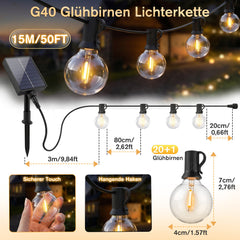 G40 Glühbirnen Lichterkette