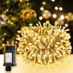 Salcar LED Lichterkette mit 5m/10m/15m/20m Länge – 50–300 LEDs, Fernbedienung, 8 Modi, Timer & IP44 Wasserdicht, für Weihnachtsdeko, Party, Hochzeit, Garten – Warmweiß Salcar
