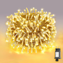 Salcar LED Lichterkette mit 5m/10m/15m/20m Länge – 50–300 LEDs, Fernbedienung, 8 Modi, Timer & IP44 Wasserdicht, für Weihnachtsdeko, Party, Hochzeit, Garten – Warmweiß Salcar