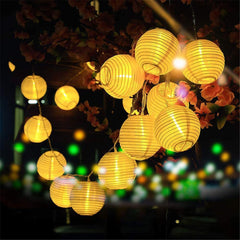Salcar LED Lichterkette Außen mit Lampions – Warmweiß, Wetterfest, Timer & 8 Modi, Strombetrieben für Garten, Terrasse, Balkon & Hof Salcar