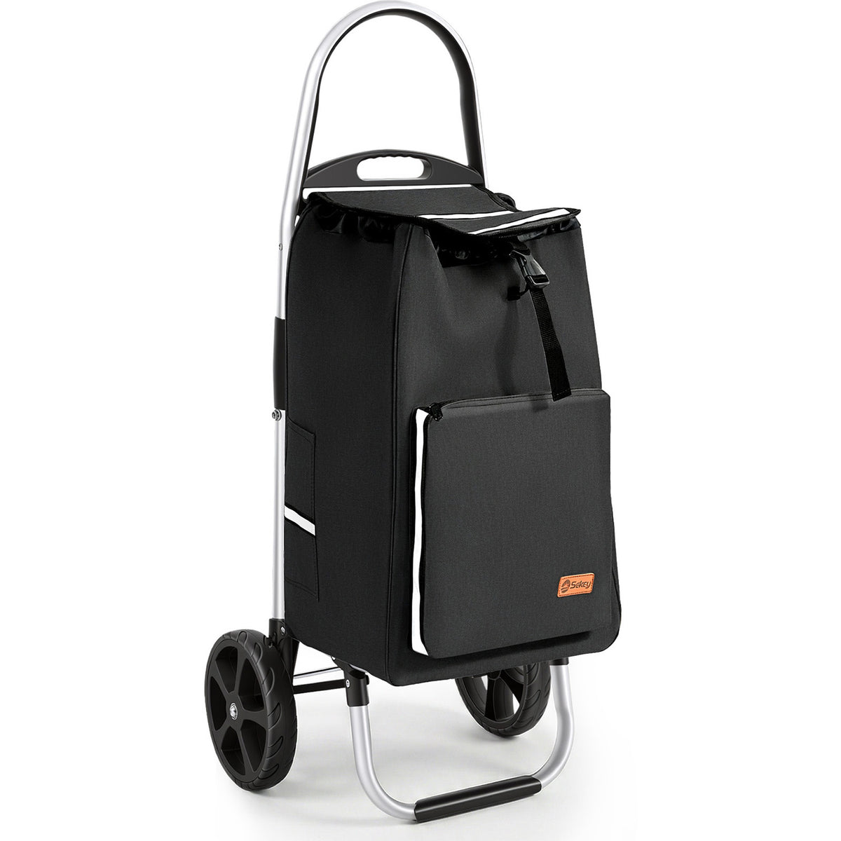 Sekey Einkaufstrolley 3-in-1 klappbar – 50L Einkaufswagen mit Kühlfach, großen Rädern & Sackkarren-Funktion, leichtes Aluminium