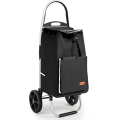 Sekey Einkaufstrolley 3-in-1 klappbar – 50L Einkaufswagen mit Kühlfach, großen Rädern & Sackkarren-Funktion, leichtes Aluminium