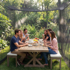 Sekey XXL Moskitonetz Schwarz 300x300x250 cm – Doppelbett, Pavillon & Outdoor Insektenschutz