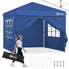 Sekey 3x3 m Faltpavillon mit 4 Seitenteilen