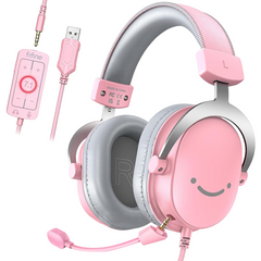 Fifine 3,5mm / USB Gaming Headset mit Mikrofon, 50mm Treiber, H9
