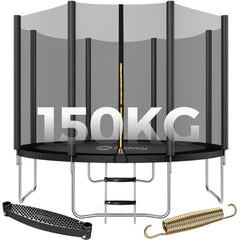 Sekey Trampolin Ø 366 cm für Garten – TÜV/GS-zertifiziertes Outdoor Trampolin mit Sicherheitsnetz, W-Beinen & Leiter – wetterfest & kindersicher, bis 150 kg belastbar Sekey