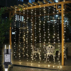 Salcar 2x2m/2x3m/6x3m LED Lichtervorhang, 160/240/600 LEDs, 31V GS-zertifizierte Stromversorgung Sekey