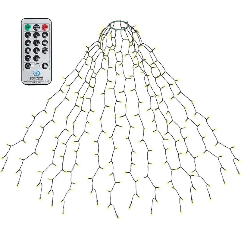 Salcar 1.5/ 2/ 3 m LED Lichterkette für Weihnachtsbaum, mit 10/ 12/ 14 Strängen, 250/ 420/ 490LEDs, mit Fernbedienung, 31VGS-zertifizierte Stromversorgung Salcar